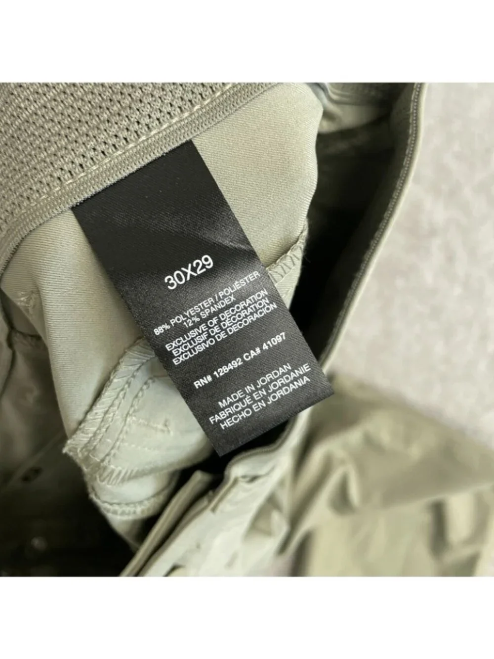 Greg Norman Men's 30x29 Olive Stretch Straight Fit Golf Pants  N1443